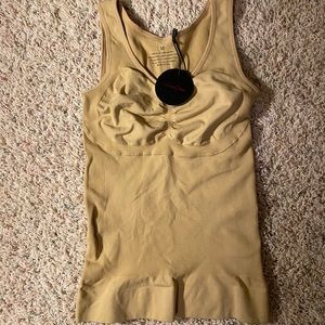 Women’s tan smoothing slip tank